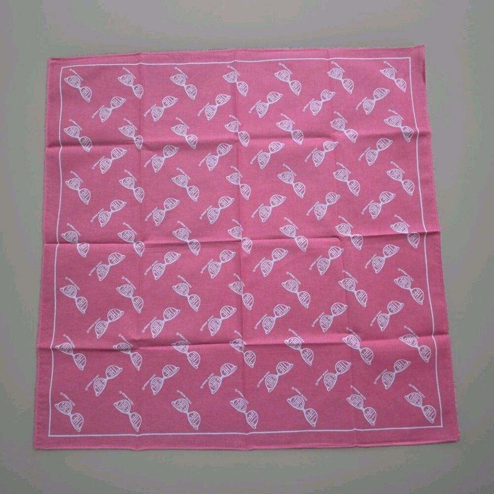 AARP Pink Logo Cotton Square Scarf for Women 22" SQUARE BANDANA Sunglasses